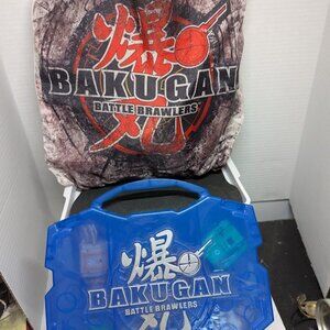 Bakugan Battle Brawlers Lot Of 7 with Carrying Case Bag And Arena
